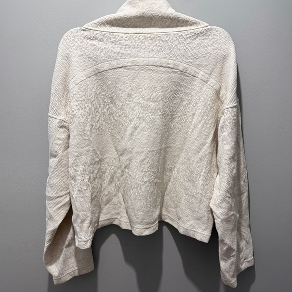 Lululemon Ribbed Funnel Neck Pullover - Heathered White Opal - Picture 6 of 7